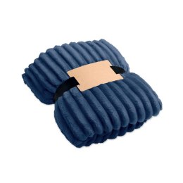 Polarowy koc w paski RPET niebieski (MO3184-04)