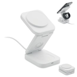 Składana stacja ładująca 3 w 1 biały (MO3117-06)