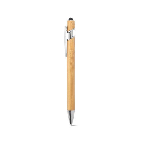 NEIL BAMBOO. Długopis bambusowy z chromowanymi detalami aluminiowymi
