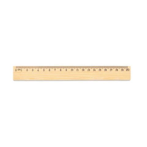 WESLEY 20. Linijka z drewna sosnowego o długości 20 cm