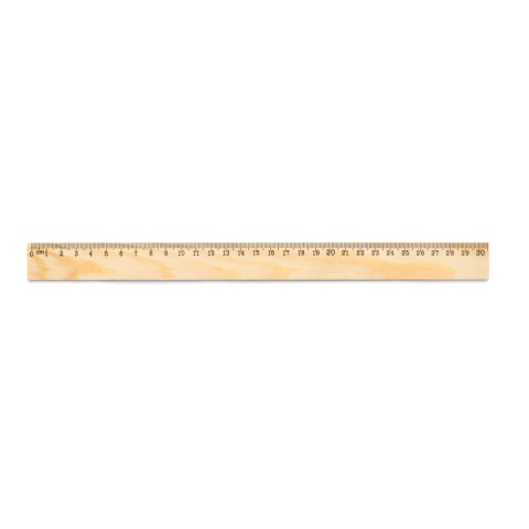 WESLEY 30. Linijka z drewna sosnowego o długości 30 cm