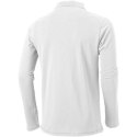 Męskie polo Calgary z długim rękawem 180 g/m² biały