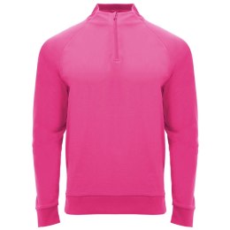 Epiro bluza unisex z długim rękawem i zamkiem błyskawicznym 1/4 200 g/m² fluorescencyjny róż