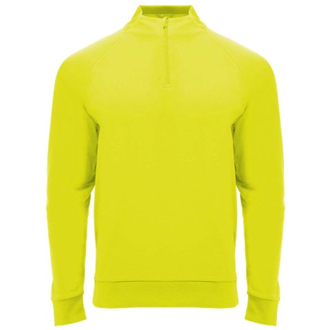 Epiro bluza unisex z długim rękawem i zamkiem błyskawicznym 1/4 200 g/m² fluorescencyjny żółty (R11151C2)