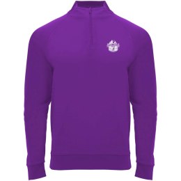 Epiro bluza unisex z długim rękawem i zamkiem błyskawicznym 1/4 200 g/m² malinowy