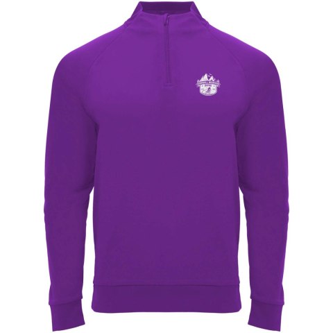 Epiro bluza unisex z długim rękawem i zamkiem błyskawicznym 1/4 200 g/m² malinowy