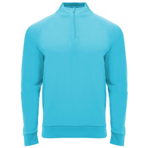 Epiro bluza unisex z długim rękawem i zamkiem błyskawicznym 1/4 200 g/m² turkus fluorescencyjny