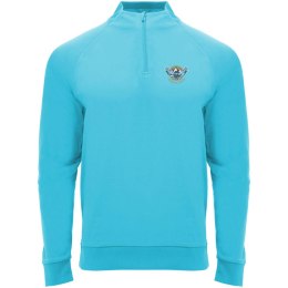 Epiro bluza unisex z długim rękawem i zamkiem błyskawicznym 1/4 200 g/m² turkus fluorescencyjny (R1115F52)