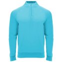 Epiro bluza unisex z długim rękawem i zamkiem błyskawicznym 1/4 200 g/m² turkus fluorescencyjny