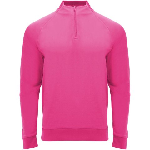 Epiro dziecięca bluza z długim rękawem i zamkiem błyskawicznym 1/4 200 g/m² fluorescencyjny róż (K11154PD)