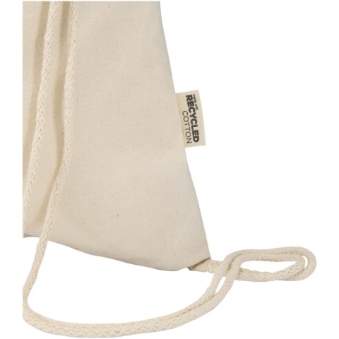 Oregon Blend torba ściągana sznurkiem z materiału materiału z recyklingu, 140 g/m², 5 l, posiadająca certyfikat GRS na