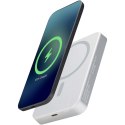 Powerbank Avis 10 000 mAh z recyklingowanego aluminium, z wbudowanym magnesem srebrny
