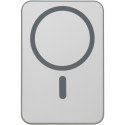Powerbank Avis 10 000 mAh z recyklingowanego aluminium, z wbudowanym magnesem srebrny