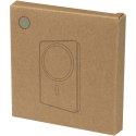 Powerbank Avis 5000 mAh z recyklingowanego aluminium posiadającego certyfikację RCS, z wbudowanym magnesem metaliczny