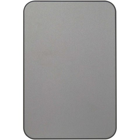Powerbank Avis 5000 mAh z recyklingowanego aluminium posiadającego certyfikację RCS, z wbudowanym magnesem metaliczny