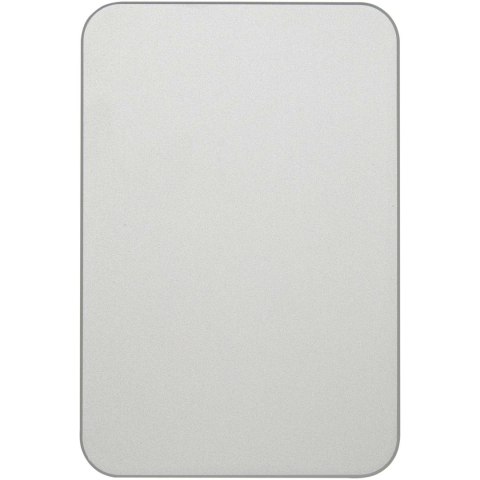 Powerbank Avis 5000 mAh z recyklingowanego aluminium posiadającego certyfikację RCS, z wbudowanym magnesem srebrny