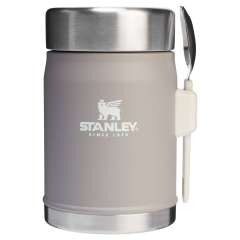 Słoik na żywność Stanley Legendary z łyżko-widelcem, o pojemności 400 ml szary