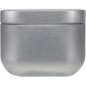 Tindra kwadratowa świeca w puszce o zapachu wanilii matowe srebro