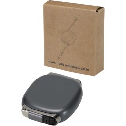Alphard - zwijany kabel 5 w 1 do CarPlay, 100 W, z recyklingowanego plastiku, obsługa szybkiego ładowania PD metaliczn