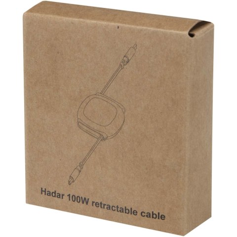 Alphard - zwijany kabel 5 w 1 do CarPlay, 100 W, z recyklingowanego plastiku, obsługa szybkiego ładowania PD srebrny