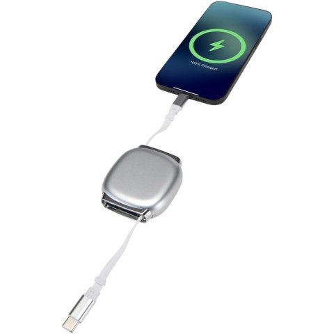 Alphard - zwijany kabel 5 w 1 do CarPlay, 100 W, z recyklingowanego plastiku, obsługa szybkiego ładowania PD srebrny