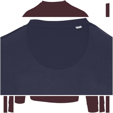 Jasper organiczna bluza unisex z recyklingu o gramaturze 280 g/m² z okrągłym dekoltem i certyfikatem OCS granatowy