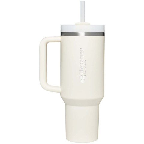 Kubek termiczny Stanley Quencher® H2.0 FlowState™ 890 ml z recyklingowanej stali nierdzewnej kremowy