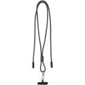 SMART 65 W - kabel ładujący wykonany z tworzywa sztucznego RPET, ze smyczą czarny