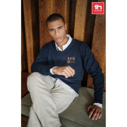 THC MILAN. Męski sweter V-neck z bawełny i poliamidu