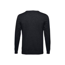 THC MILAN. Męski sweter V-neck z bawełny i poliamidu