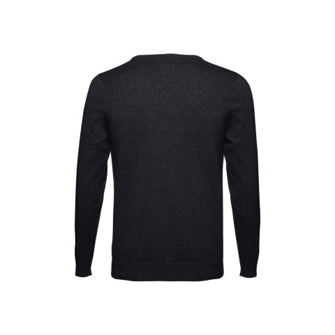 THC MILAN. Męski sweter V-neck z bawełny i poliamidu