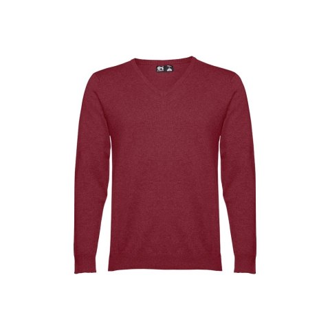 THC MILAN. Męski sweter V-neck z bawełny i poliamidu