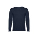 THC MILAN. Męski sweter V-neck z bawełny i poliamidu