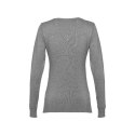 THC MILAN WOMEN. Damski sweter z dekoltem V-neck z bawełny i poliamidu