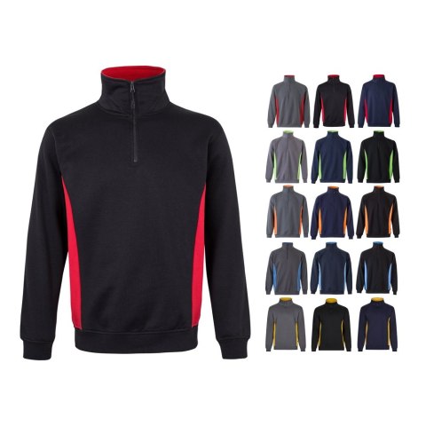 VL SVAROG. Dwukolorowa bluza frotte (260 g/m²) z poliestru (65%) i bawełny (35%)