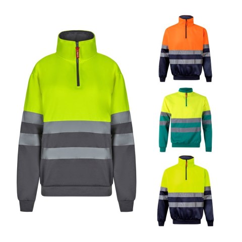 VL THOR. Dwukolorowa bluza (300 g/m²) z polaru poliestrowego (100%)