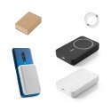 AMPERE 10. Magnetyczny power bank 10 000 mAh z superszybką ładowarką bezprzewodową 15 W wykonany w ABS pochodzącego z recyklingu