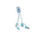 BERNERS. Superszybki kabel USB 6 w 1 wykonany w przetworzonego PET (100% rPET)