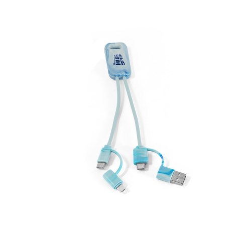 BERNERS. Superszybki kabel USB 6 w 1 wykonany w przetworzonego PET (100% rPET)
