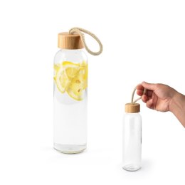 CROSBY. Butelka szklana z bambusową pokrywką, 520 ml