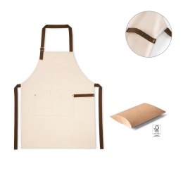 HOLM. Fartuch z płótna 100% bawełny (320 g/m²) z metalowymi detalami
