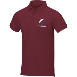 Męskie polo Calgary z krótkim rękawem 200 g/m² głęboki bordowy (38080225)