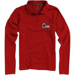 Damskie polo Calgary z długim rękawem 180 g/m² czerwony (38087252)