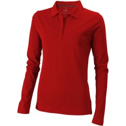Damskie polo Calgary z długim rękawem 180 g/m² czerwony (38087254)