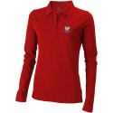Damskie polo Calgary z długim rękawem 180 g/m² czerwony (38087255)