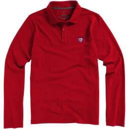 Męskie polo Calgary z długim rękawem 180 g/m² czerwony (38086251)