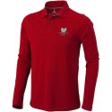 Męskie polo Calgary z długim rękawem 180 g/m² czerwony (38086255)
