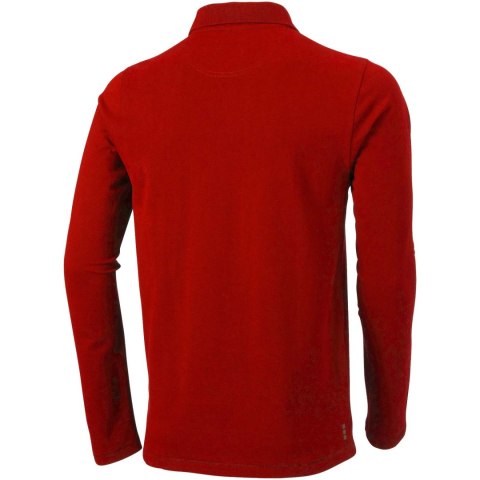 Męskie polo Calgary z długim rękawem 180 g/m² czerwony (38086255)