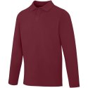 Męskie polo Calgary z długim rękawem 180 g/m² głęboki bordowy (38086223)