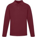 Męskie polo Calgary z długim rękawem 180 g/m² głęboki bordowy (38086223)